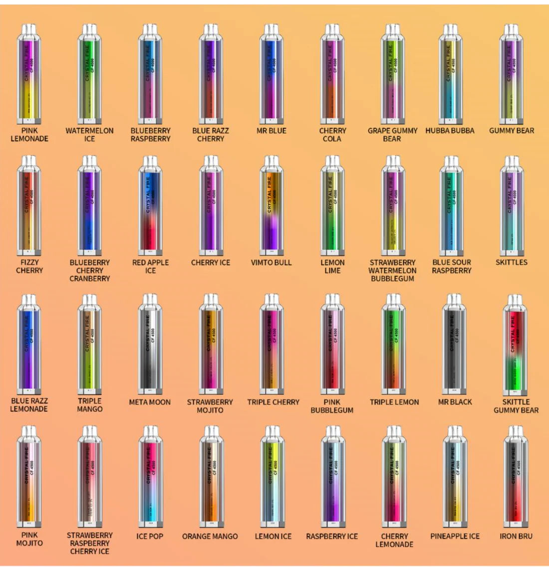 Crystal Fire Disposable Vape 4500 Puffs 0 MG TPD Complaint. - Irresistible and Trendy