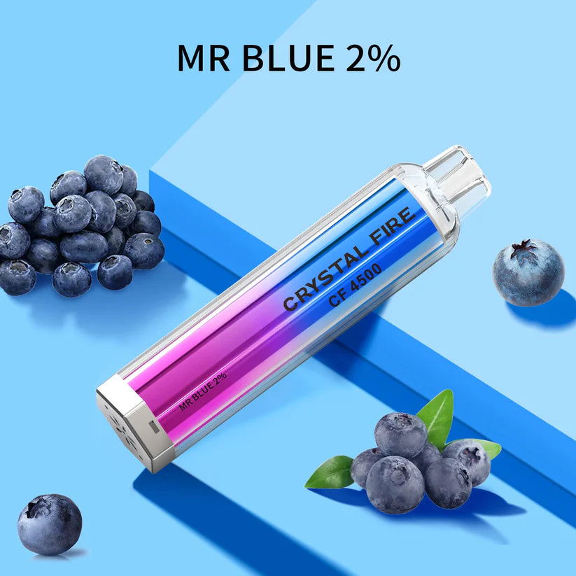 Crystal Fire Disposable Vape 4500 Puffs 0 MG TPD Complaint. - Irresistible and Trendy