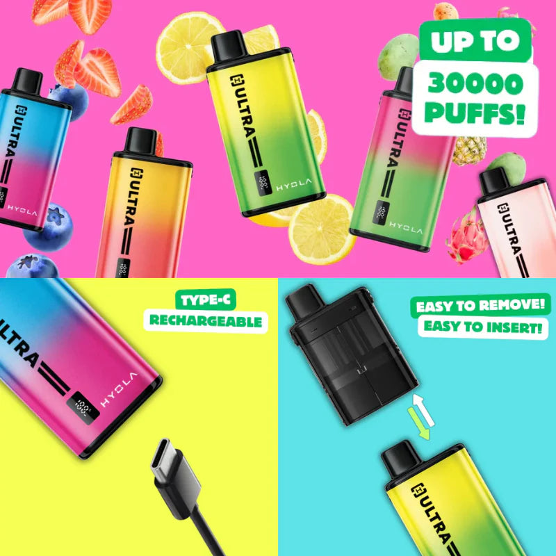 Hyola Ultra 30k Dual Flavour Kit | Prefilled Pod Kit| TPD Compliant| Best Seller