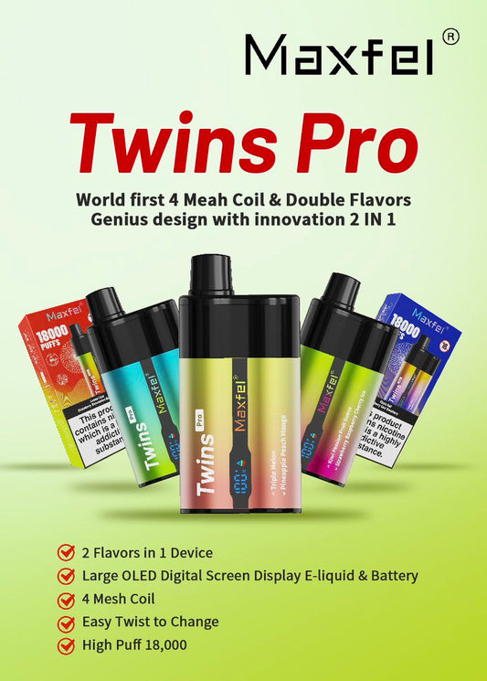 Maxfel Twins Pro 18000 Puffs 20mg Big Puff