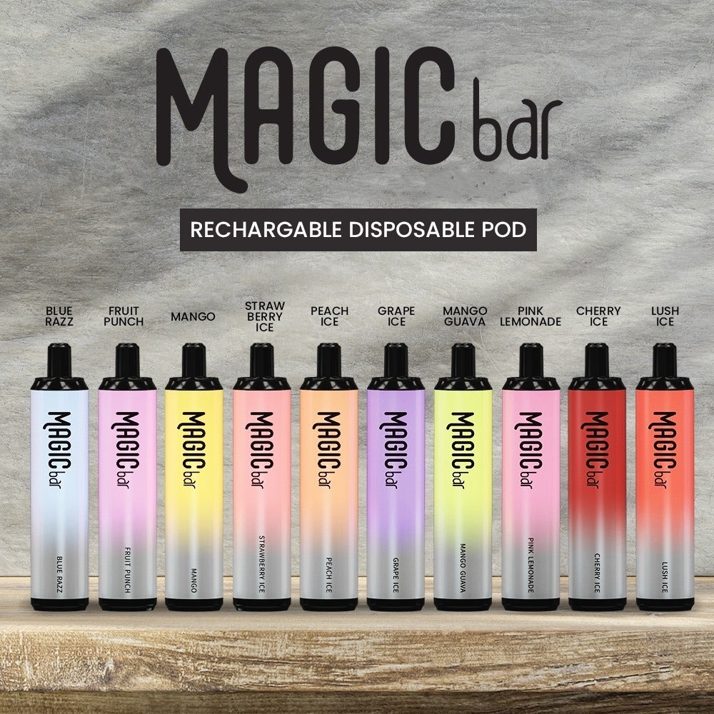 Box of 10 Magic Bar Disposable Bar 4000 Puffs 0 MG TPD Complaint.