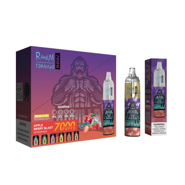 Box of 10 RandM Tornado 7000 Puffs 0 MG TPD Compliant Disposable Vape vapestation Box of 10 RandM Tornado 7000 Puffs 0 MG TPD Compliant Disposable Vape vapestation