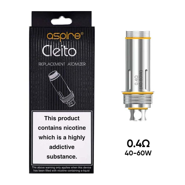 Aspire Cleito 0.4Ω, Cleito Pro 0.5Ω, Cleito Mesh Coil 0.15Ω Pack of 5