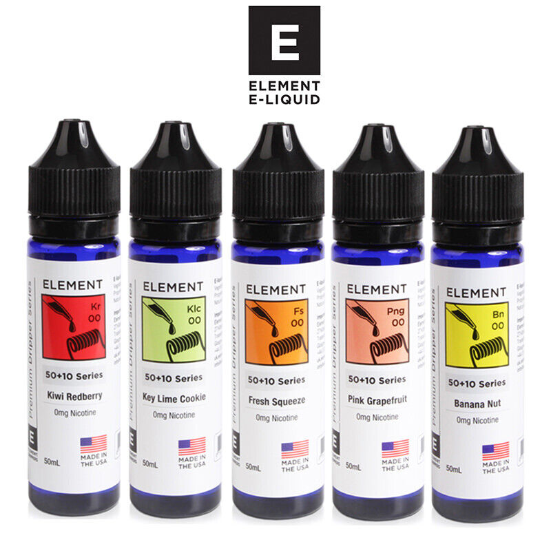 Element 50ML E-liquid No Nicotine vape juice, Short Fill