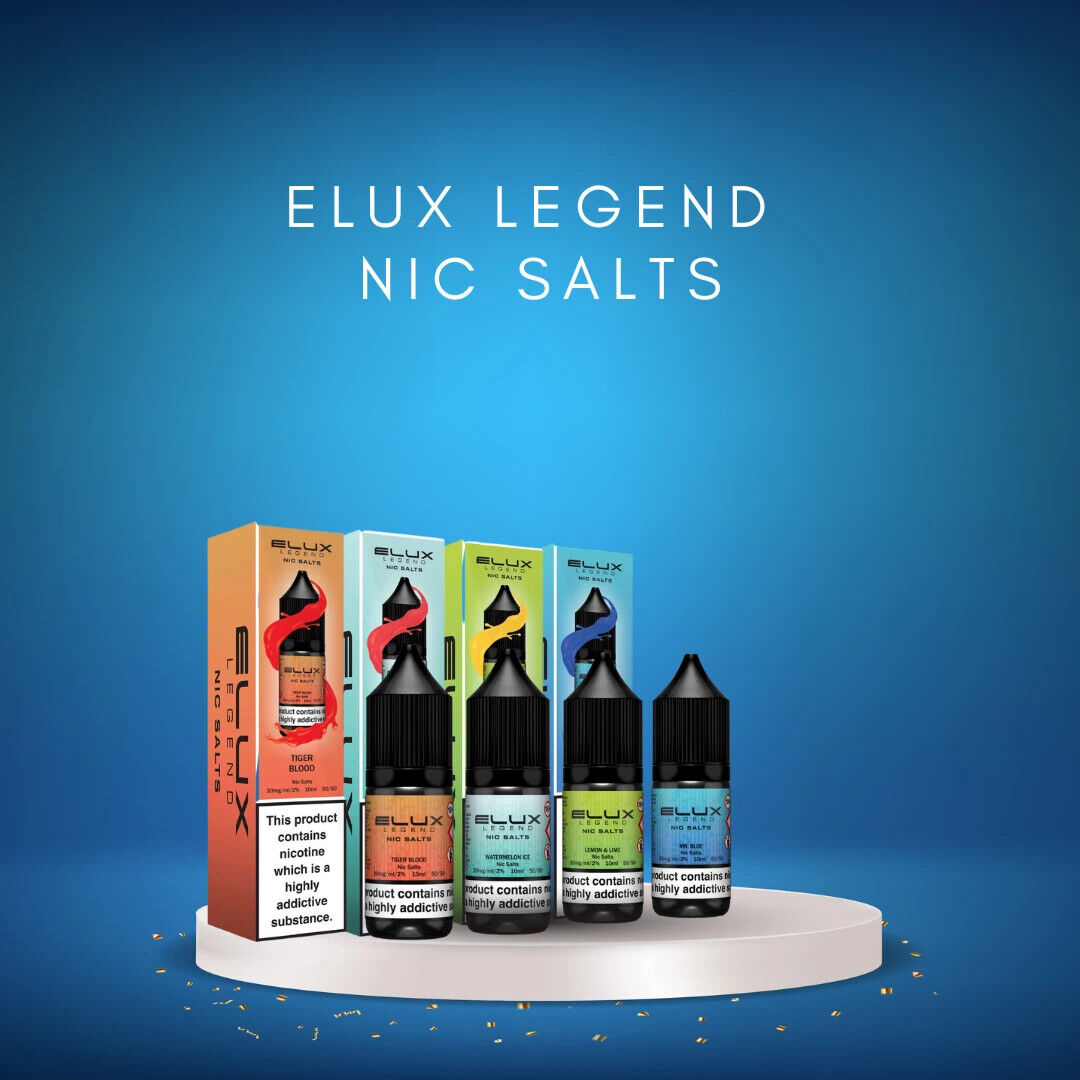 Elux Nic Salt 10ml E Liquid Vape Juice 50VG/50PG Buy 3 Get 1 FREE