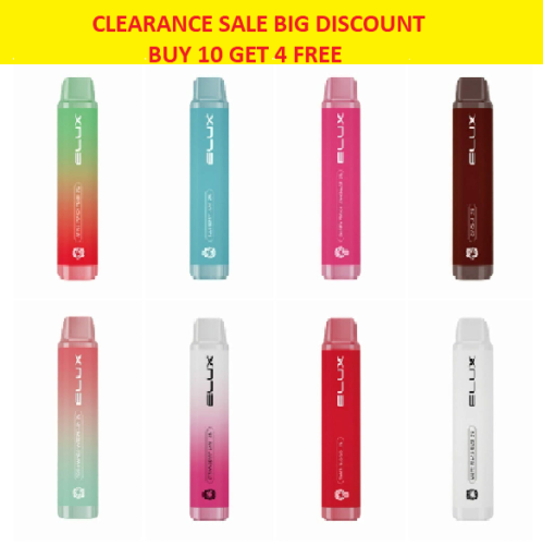 Box of 10 Elux Pro 600 Puffs Disposable Vape Device