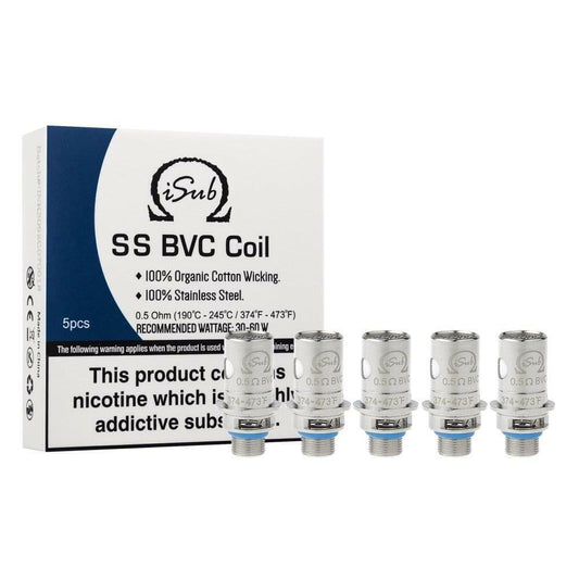 Innokin iSub SS BVC 0.5Ω Coil (30-60W) Pack Of 5