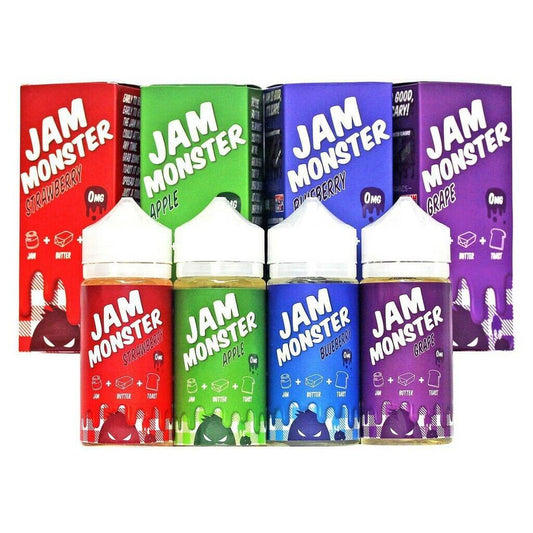 Jam Monster/Fruit/Custard Monster 100ML E-liquid No Nicotine Buy 3 Get 1 Free