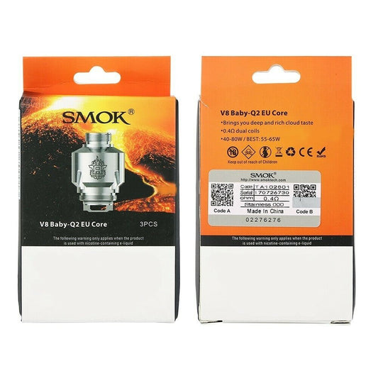 SMOK V8 Baby Q2 EU Core 0.4Ω (40-80W) Pack Of 3