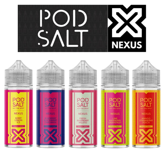 POD SALT NEXUS 100ml 0mg 70VG 30PG NO Nicotine E liquid New Flavours Series