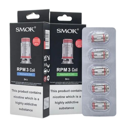 Smok RPM 3 Coils 0.15ohm, 0.23ohm Meshed Coil Pack Of 5 Replacement coil