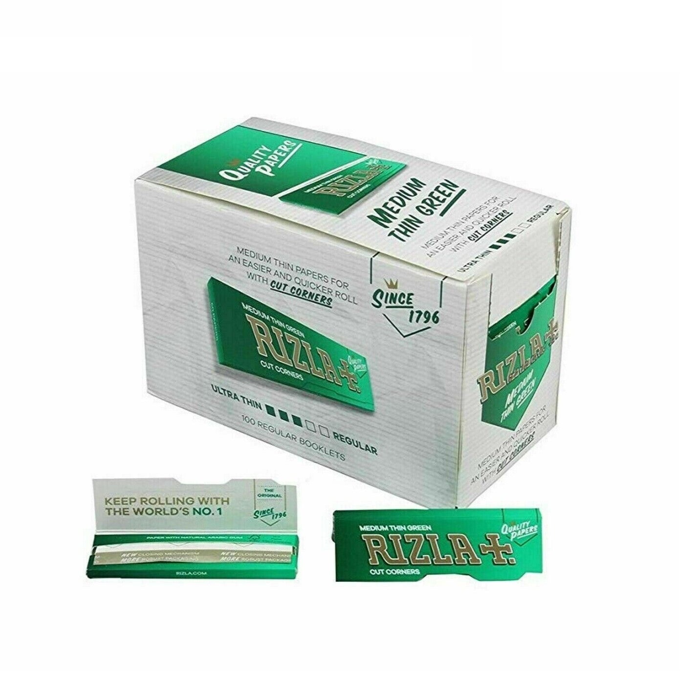 Rizla Green Standard Original Cigarette Smoking Book Rolling Papers