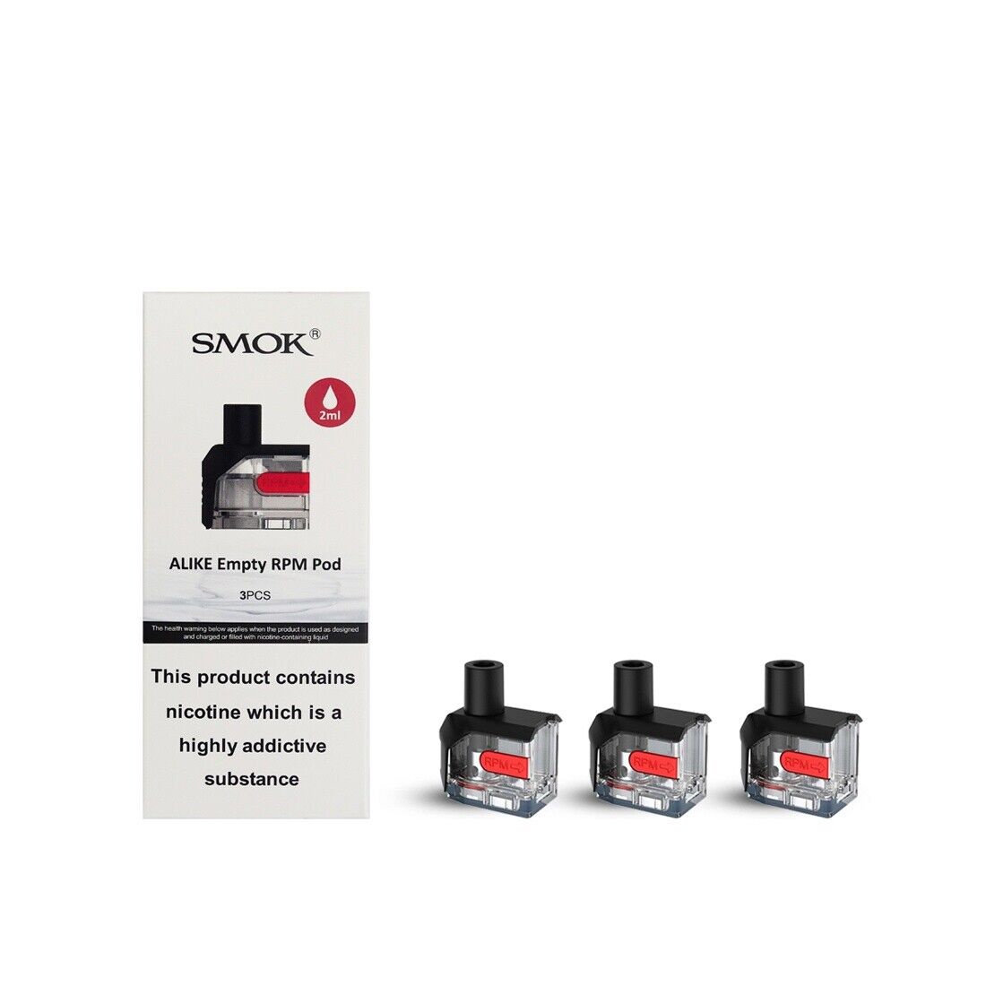 SMOK Alike Empty RPM Pod 2ML Pack Of 3