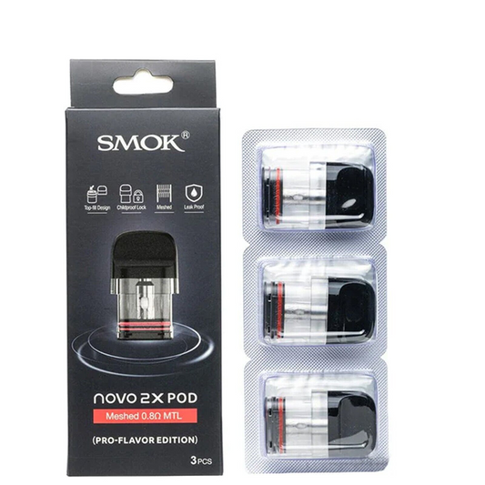 Smok Novo 2X Replacement Pods 0.8Ω Meshed Pro-Flavour Edition