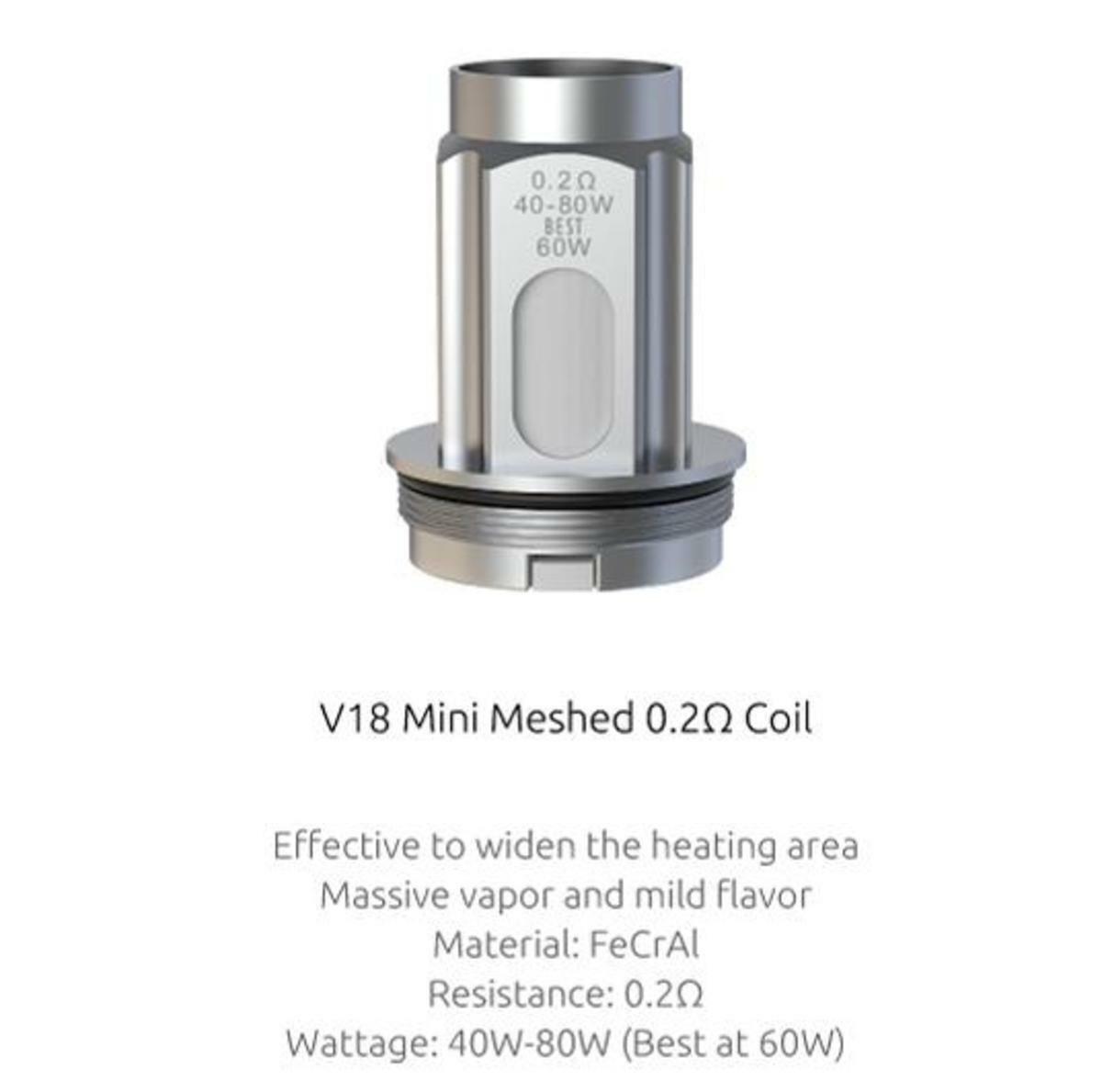 SMOK V18 MINI Meshed 0.2Ω (40-80W) Coil Pack Of 3