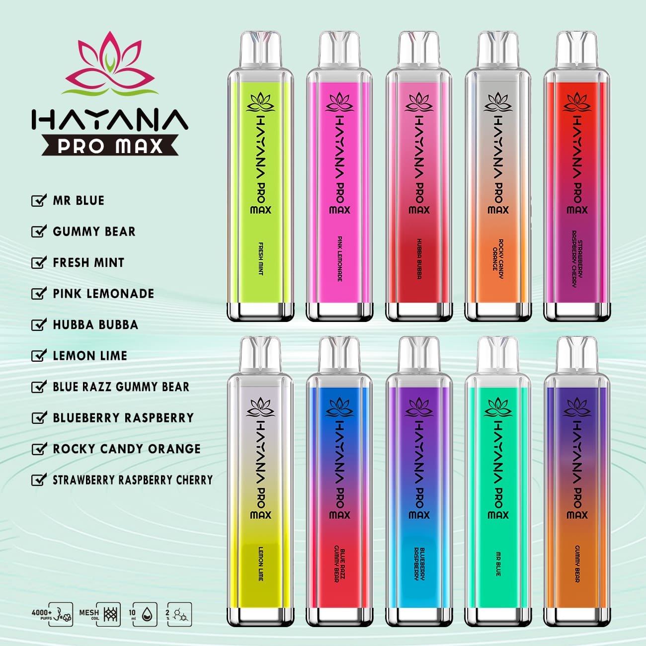 HAYANA PRO MAX 4000 PUFFS PREMIUM VAPE BAR