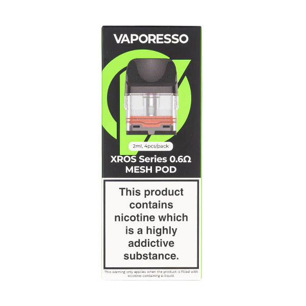 Vaporesso Xros Series Mesh Pods Pack Of 4 0.6ohm 0.8ohm Authentic