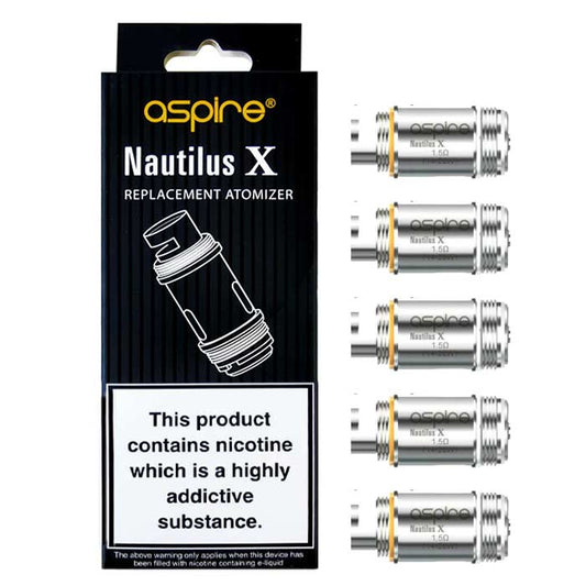 Aspire Nautilus X Coil 1.3Ω, 1.5Ω, 1.6Ω, 1.8Ω Pack of 5