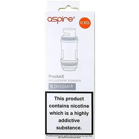 Aspire Pockex 0.6Ω, 1.2Ω Coil Pack of 5