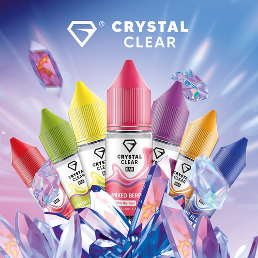 Crystal Clear Nic Salts 10ml 10mg 20mg All Flavours