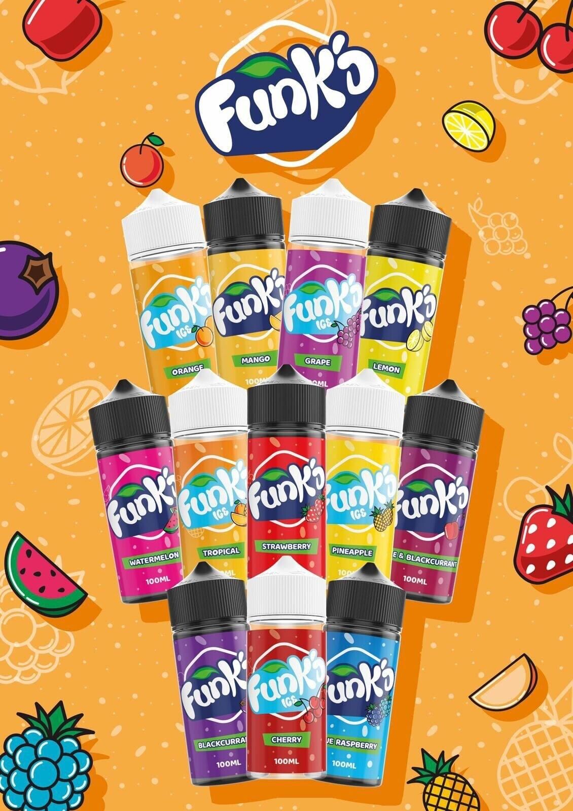 Funk'D 100ml E- liquid Vape Juice No Nicotine