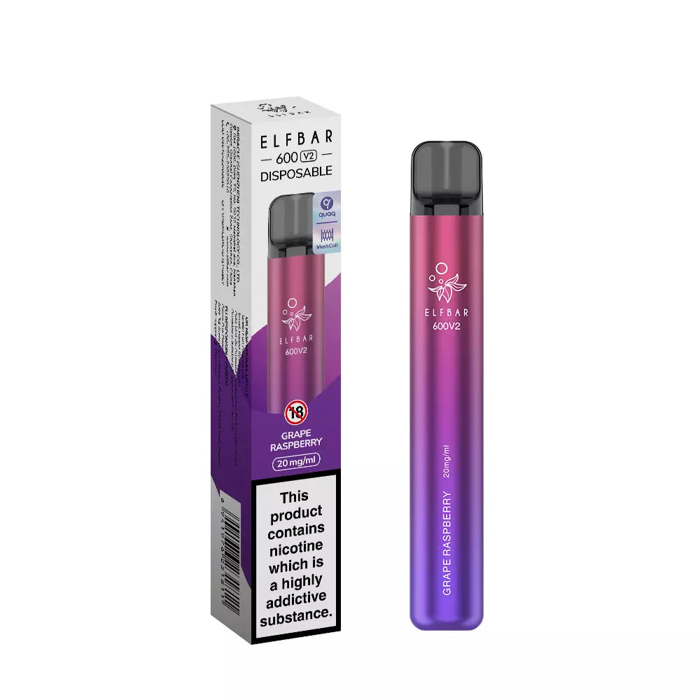 ELFBAR 600 V2 Disposable Vape 600 Puffs-Recyclable