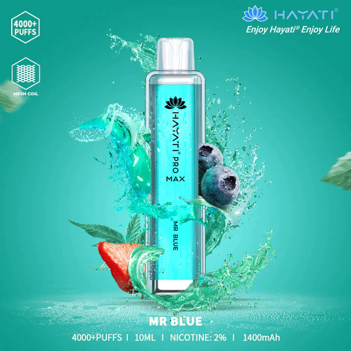 Box of Hayati Pro Max Disposable Vape 4000 Puffs 2% Nicotine