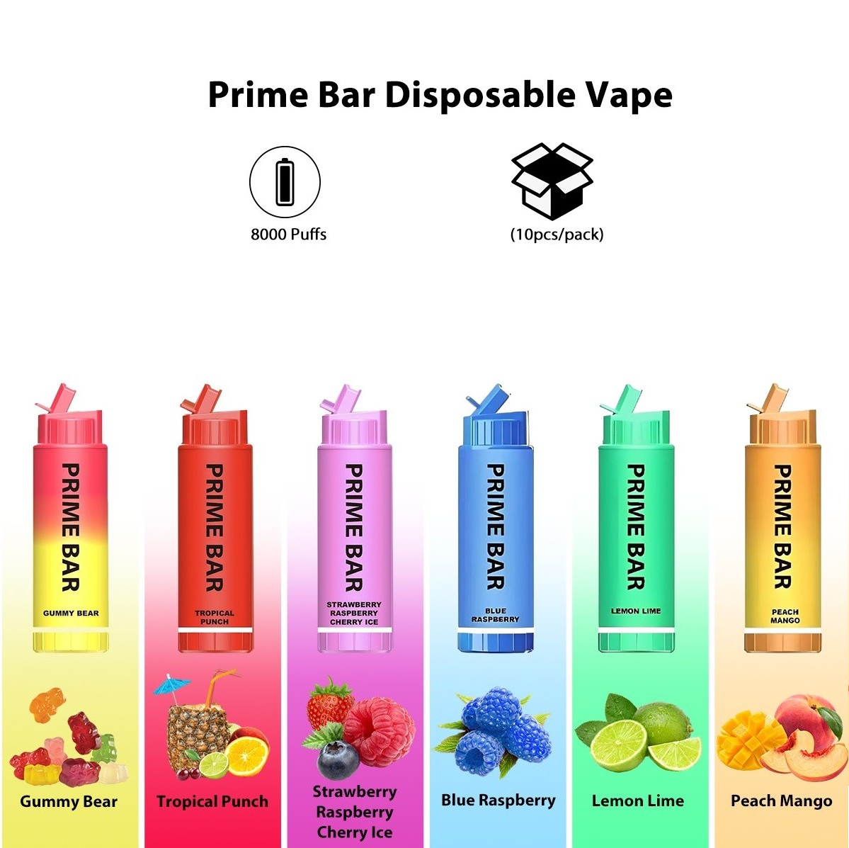 Prime Bar 8000 Puffs Disposable Vapes 20MG UK BEST SELLING VAPES