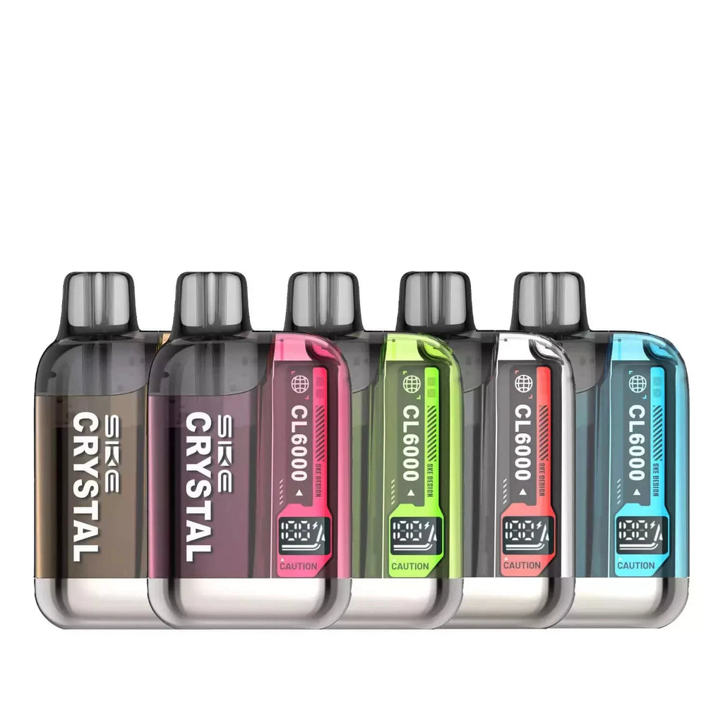 SKE Crystal CL6000 Puff Vape Kit | Rechargeable & Replacement Pods | Best Seller