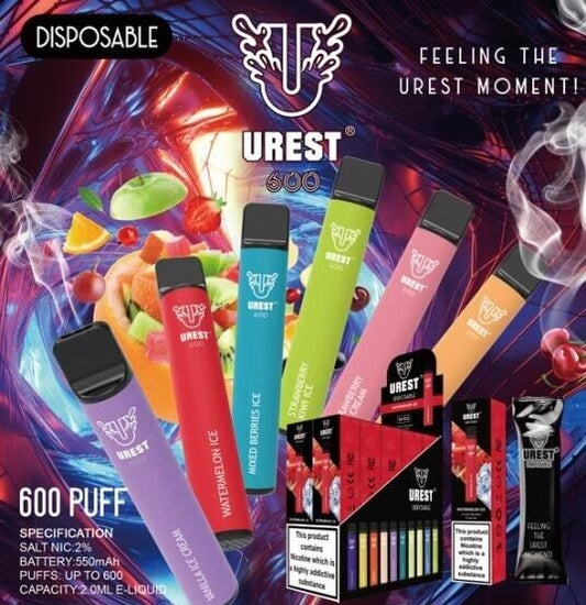 UREST Disposable Vape Device Upto 600 Puffs 2ML