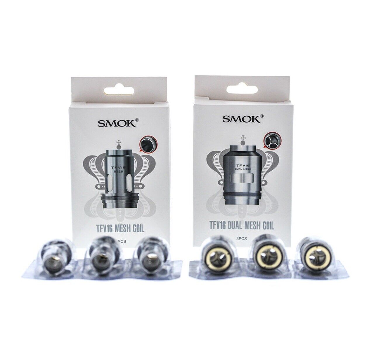 SMOK TFV16 Mesh 0.17Ω/ Dual Mesh 0.12Ω/Conical Mesh Coil Pack Of 3 TPD Compliant