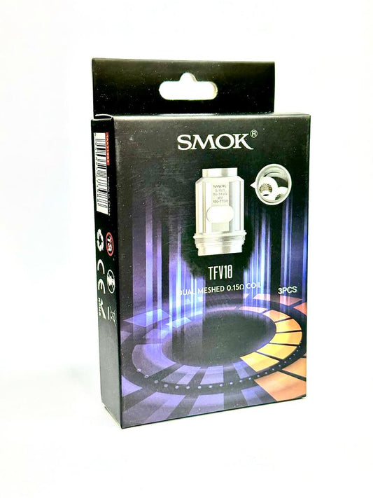 SMOK TFV18 Dual Meshed 0.15Ω Coil (80-140W) Pack Of 3 TPD Compliant