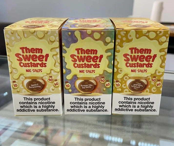 Them Sweet Custards Nic Salts 10MG, 20MG  10ML Buy 3 Get 1 FREE