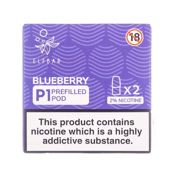 Elf Bar P1 500 Puff Pack of 2 Pre-filled P1 Pod 2ml