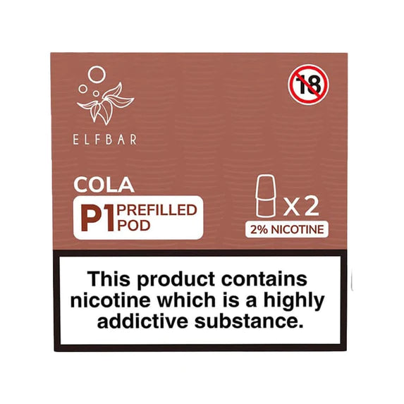 Elf Bar P1 500 Puff Pack of 2 Pre-filled P1 Pod 2ml