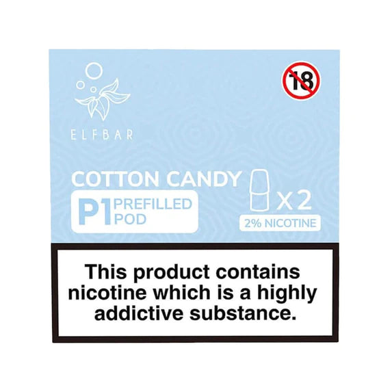 Elf Bar P1 500 Puff Pack of 2 Pre-filled P1 Pod 2ml