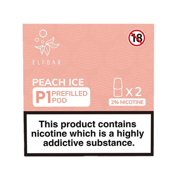 Elf Bar P1 500 Puff Pack of 2 Pre-filled P1 Pod 2ml