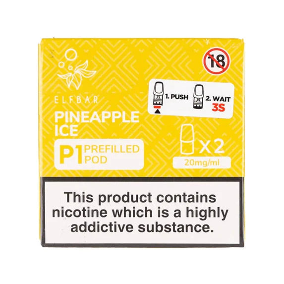 Elf Bar P1 500 Puff Pack of 2 Pre-filled P1 Pod 2ml