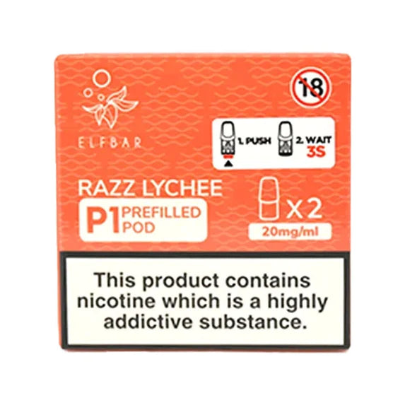 Elf Bar P1 500 Puff Pack of 2 Pre-filled P1 Pod 2ml