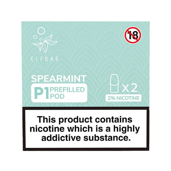 Elf Bar P1 500 Puff Pack of 2 Pre-filled P1 Pod 2ml