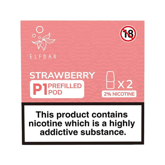 Elf Bar P1 500 Puff Pack of 2 Pre-filled P1 Pod 2ml