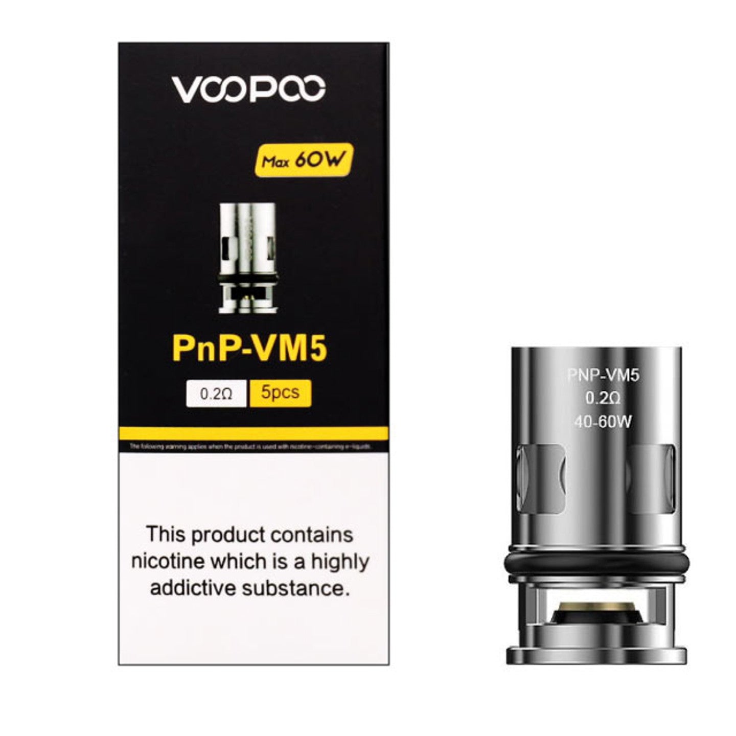 VooPoo PnP Coils YC-C/ R1/ R2/ C1/ VM1/ VM4/5/6 Pack Of 5 TPD Compliant